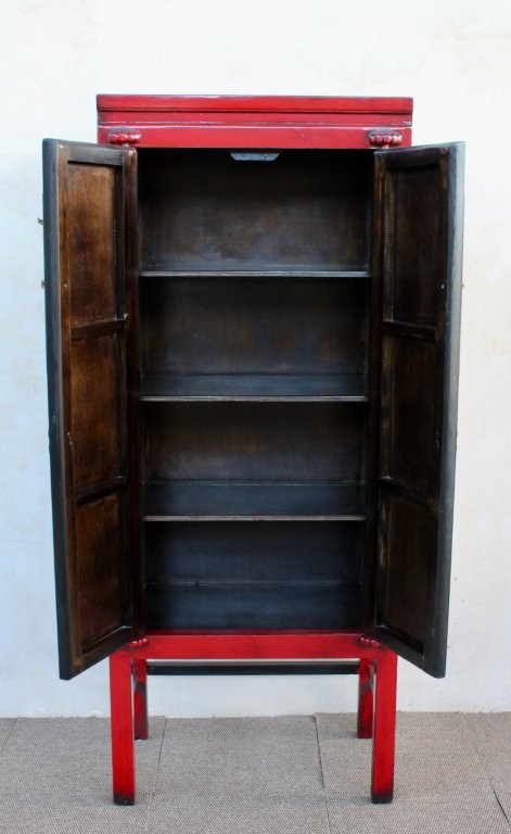 Tall Red 2 Door Wedding Cabinet